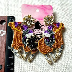 Jockey Seed Bead Earrings